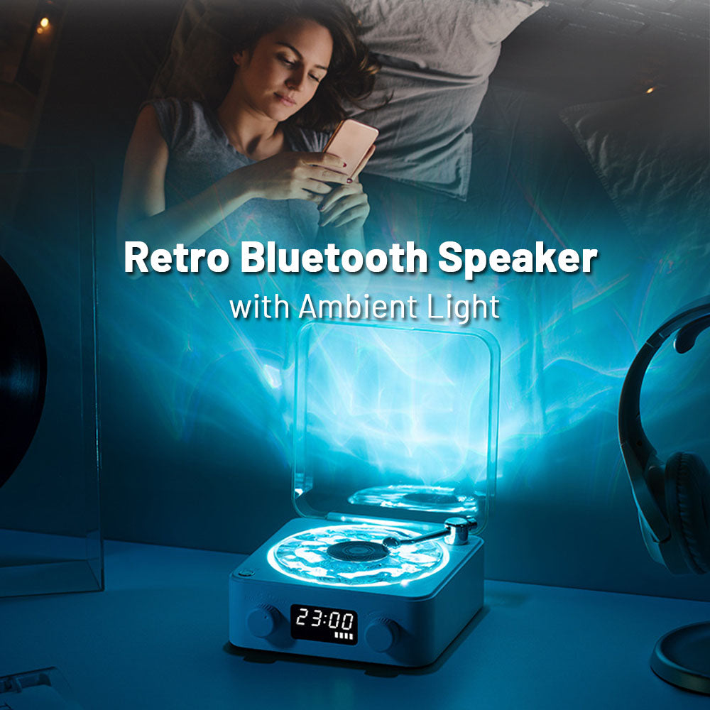 Mini Retro Bluetooth Uyku Hoparlörü – Gürültü & RGB